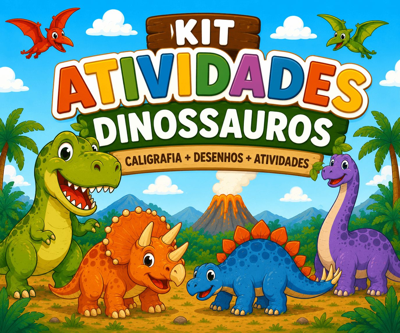 Pack do Tema Completo Dinossauros