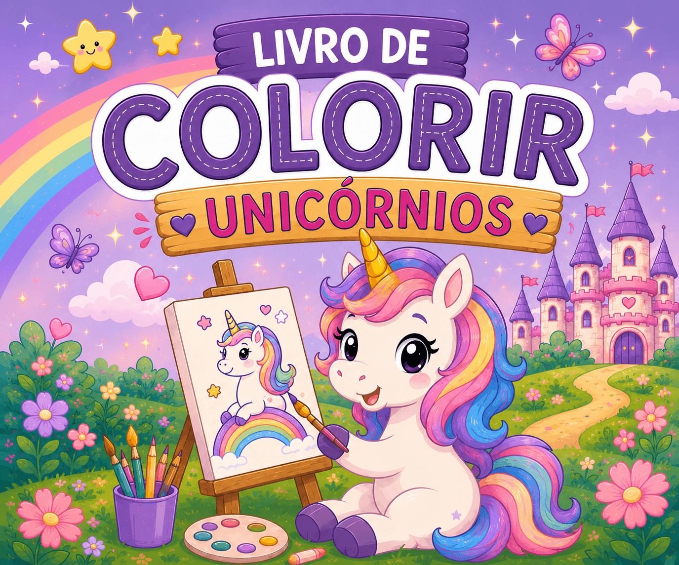 Livro de Colorir Unicórnios