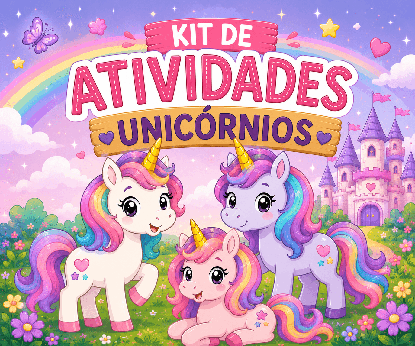 Pack do Tema Completo Unicórnios